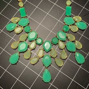 Stella & Dot Linden Green Statement Necklace